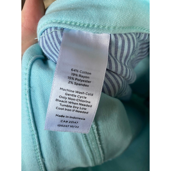Talbots Aqua Jegging Crop Pants Sz 2P Straight Fit Preppy Academia Brunch 90s - Picture 5 of 8